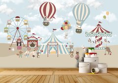 Circ, animale, carusel și baloane