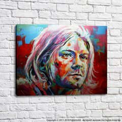 Cântărețul Kurt Cobain în stil artă modern