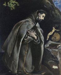 Святой Франциск в молитве перед Распятием