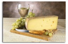 Natura moartă, vin, vin și brânză