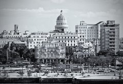 Fototapet Capitol în monocrom, Havana
