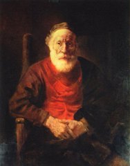 Portretul unui bătrân în roșu