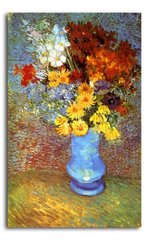 Buchet de flori într-o vază albastră