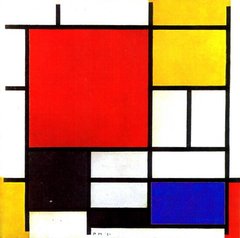 Compoziție cu roșu, galben, Piet Mondrian