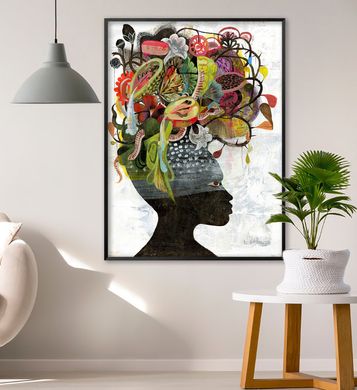 Абстрактный рисунок женщины африканки