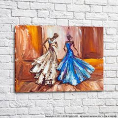 Две танцующие дамы, холст, масло