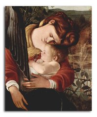 Отдых по пути в Египте. Фрагмент Мария и младенец Христос