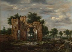 Poarta unui castel ruinat