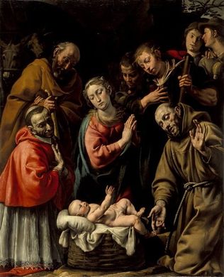 Adorarea Păstorilor cu Sfinții Francisc și Carlo Borromeo