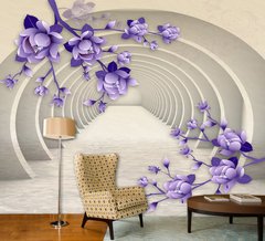 Tunel 3D și flori de liliac