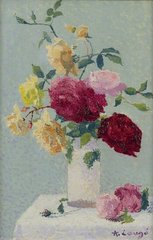 Vază cu trandafiri, 1921.