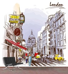 Strada Londrei cu transport si pietoni