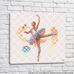 Balerina pe un fundal multicolor, abstractie, balet