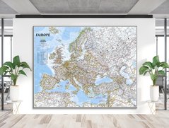 Harta politica a Europei, drumuri, limba Engleza