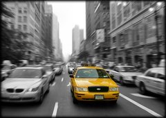 Fototapet Yellow Taxi New York