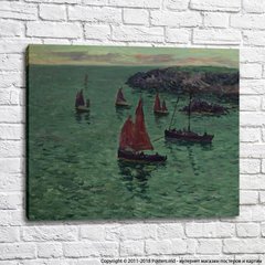 Henri Moret - Barci cu pânze pe mare, 1897