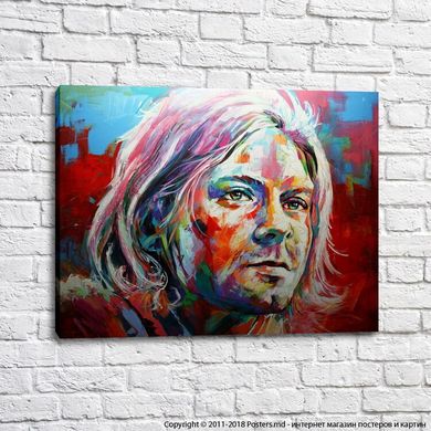 Cântărețul Kurt Cobain în stil artă modern