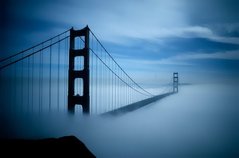 Фотообои Золотые Ворота в тумане, Сан-Франциско