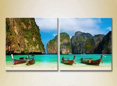 Диптих Лодки на берегу, Тайланд