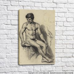 Bărbat nud, Cezanne 1865 67