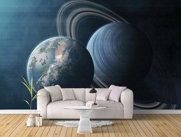 Saturn și planeta Păm&acirc;nt, spațiu