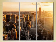 Triptic Răsărit de soare peste Manhattan