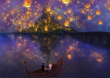 Fototapet Lanterne zburătoare, Rapunzel