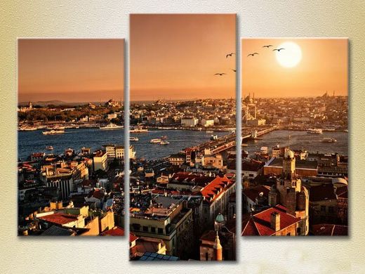 Триптих Стамбул на закате, Турция