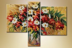 Triptic, buchet de flori, tablou
