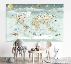 Harta politica a lumii, limba Rusa, p u copii
