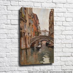Рубенс Санторо Венецианский канал с гондолами