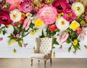 Abstracție florală strălucitoare pe fundal alb din lemn