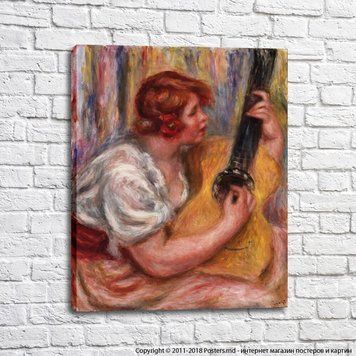 Pierre Auguste Renoir, francez, femeie cu chitara
