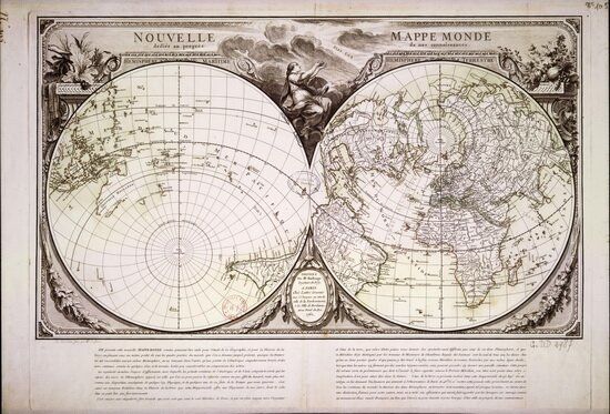 Фотообои Карта мира знаний
