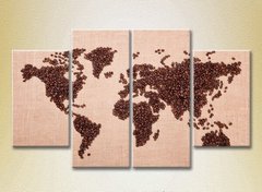 Полиптих Кофейные зерна. Карта мира_01