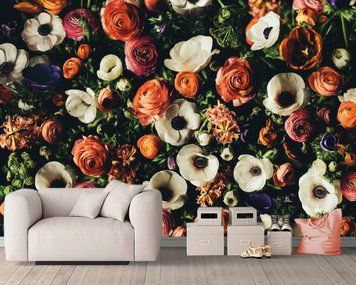 Abstracție florală strălucitoare pe un fundal &icirc;ntunecat
