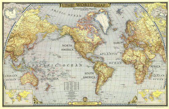 Фотообои Карта мира (1943)