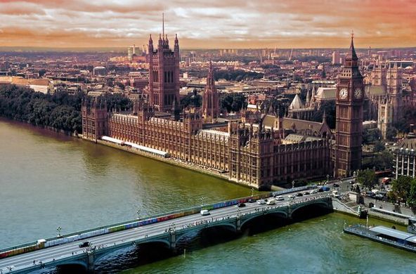 Fototapet Casele Parlamentului și Big Ben, Londra