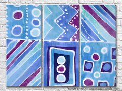Forme abstracte albastru și violet