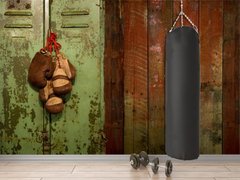Старый шкафчик и боксерские перчатки, спорт