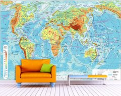 Карта мира с направлениями водных течений