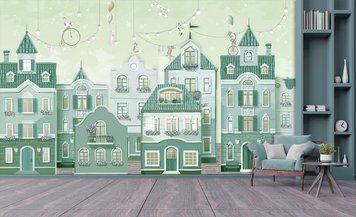 Кошкины домики, зеленый