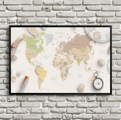 Harta lumii, p u exploratori in engleza, bej
