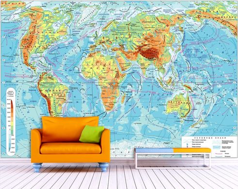 Harta lumii cu directiile curentilor de apa