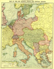 Фотообои Центральная Европа Балканские государства (1915)