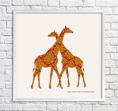 Жирафы. Хохломская роспись
