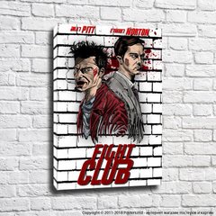 Afiș în stil comic cu eroul filmului Fight Club