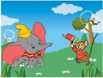 Fototapet Dumbo și șoarecele Timothy