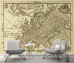 Античная карта Европы, винтаж