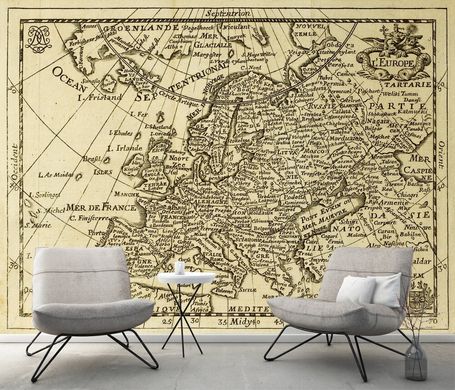Harta antica a Europei, vintage